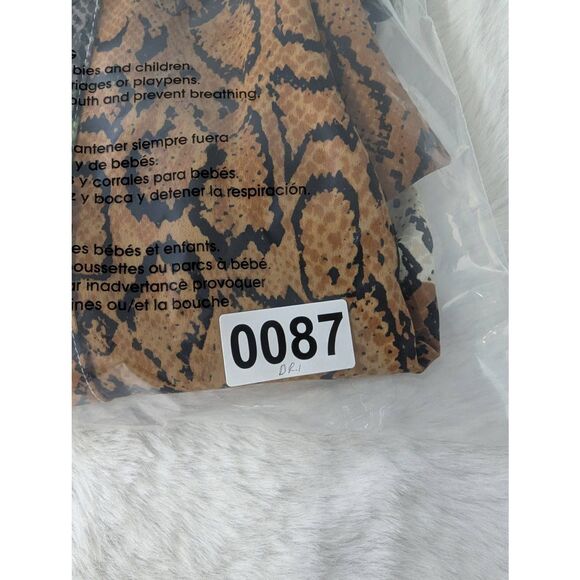 Nine West Shirt Dress Button Front‎ Tie Knot Waist Snake Print Size Large NWT - Picture 11 of 11